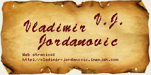 Vladimir Jordanović vizit kartica